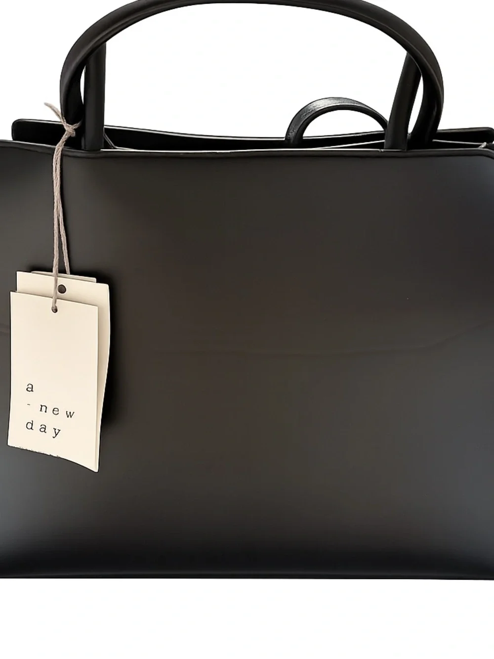 A New Day Belted Top Handle Satchel Handbag – Black | NWT